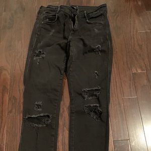 Zara Black Ripped Jeans